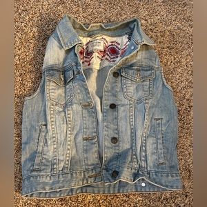 Forever 21 I Love H81 Jean vest jacket